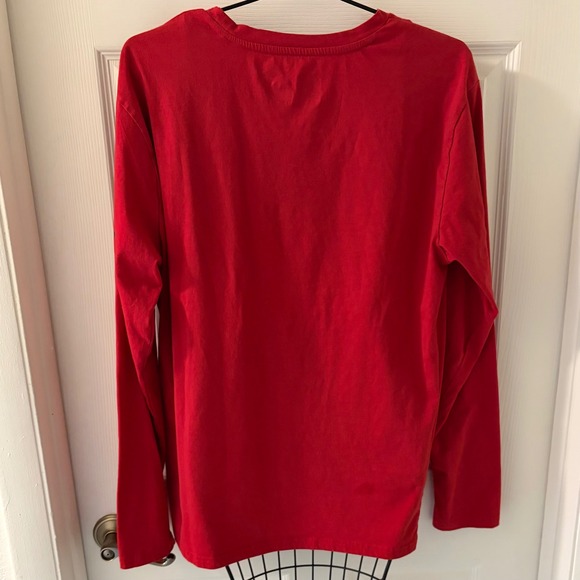 Columbia Womens XXL Red Buffalo Plaid Gingham Graphic Long Sleeve T-Shirt EUC - Picture 3 of 6